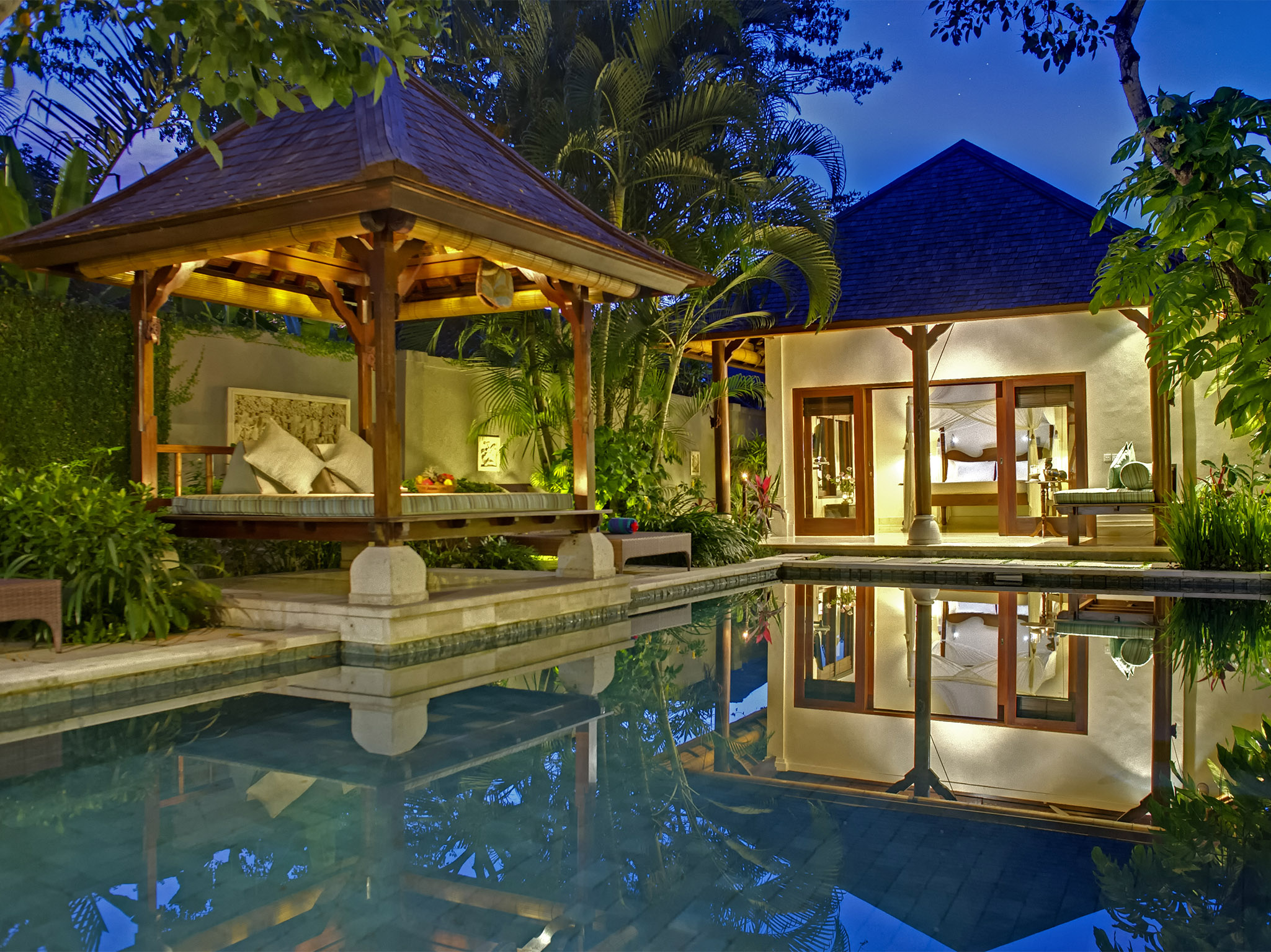 Villa Kedidi - View of master suite, pool and balé - Villa Kedidi, Canggu, Bali
